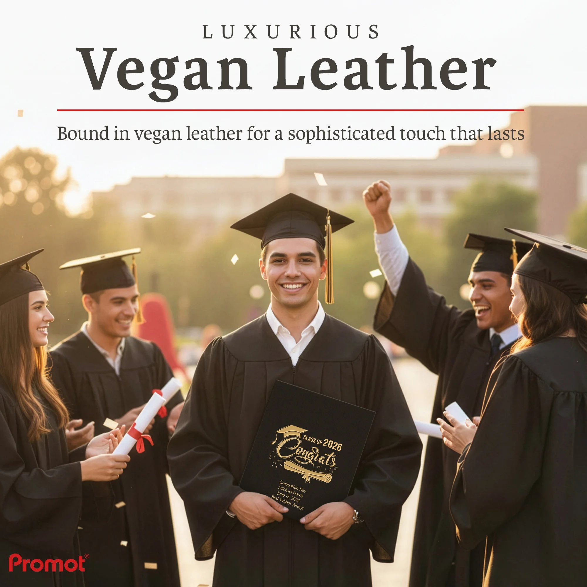 Personalized Graduation Party Guestbook- Class of 2026 (BLACK)